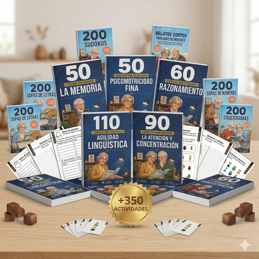 Mega Pack imprimible Mente Activa PRO + 5 Bonos